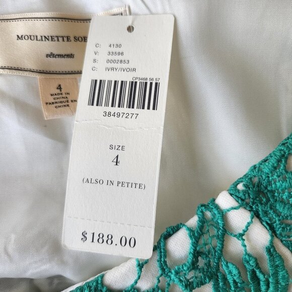 Moulinette Soeurs Lace Sleeveless Dress NWT Sz 4 - Picture 10 of 12